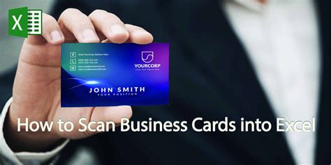 business cards scanner to excel.